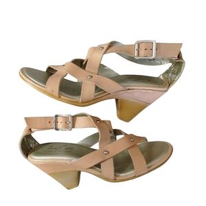 Anna Capri Italian Sandals Tan Leather Strappy Sandals Size 8.5 M